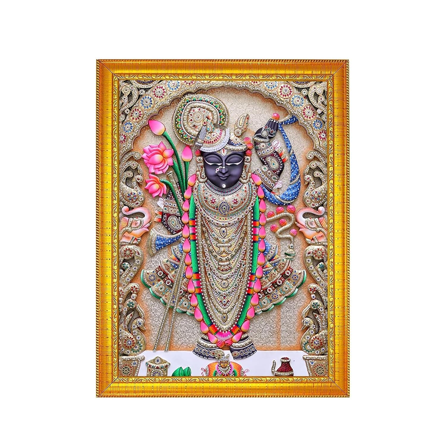 Dwarkadhish Golden Photo Frame